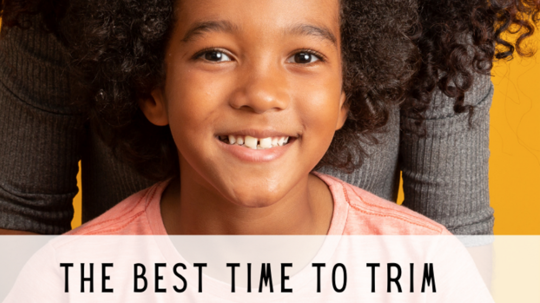 The Best time to trim blog banner: boy with afro hair