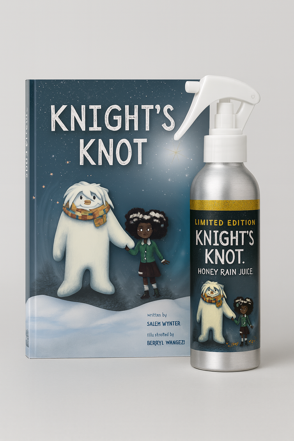 Knight's Knot Christmas Gift Set - Illustrated Storybook, Limited Edition Honey Rain Juice & Animated Film