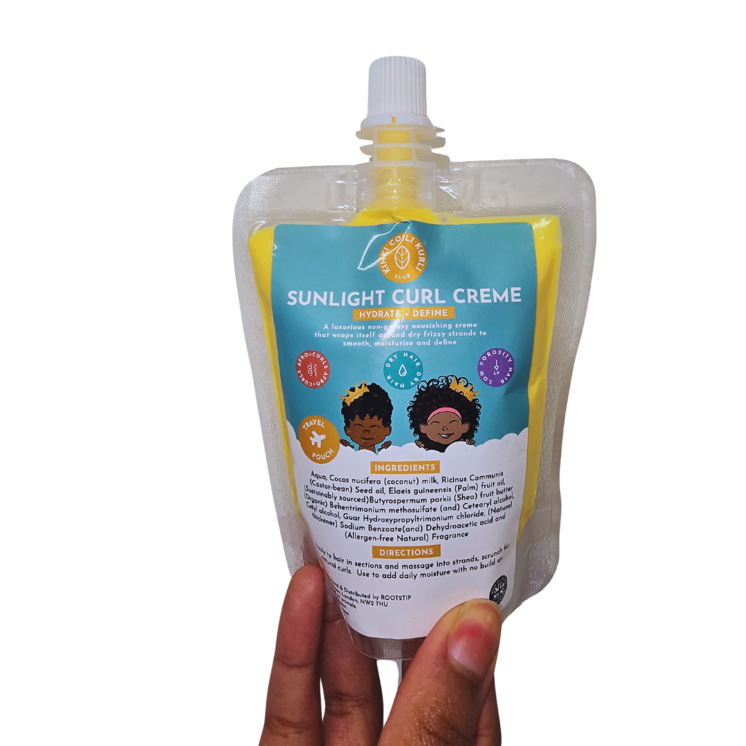 sunlight curl creme for dry textured curly kids hair